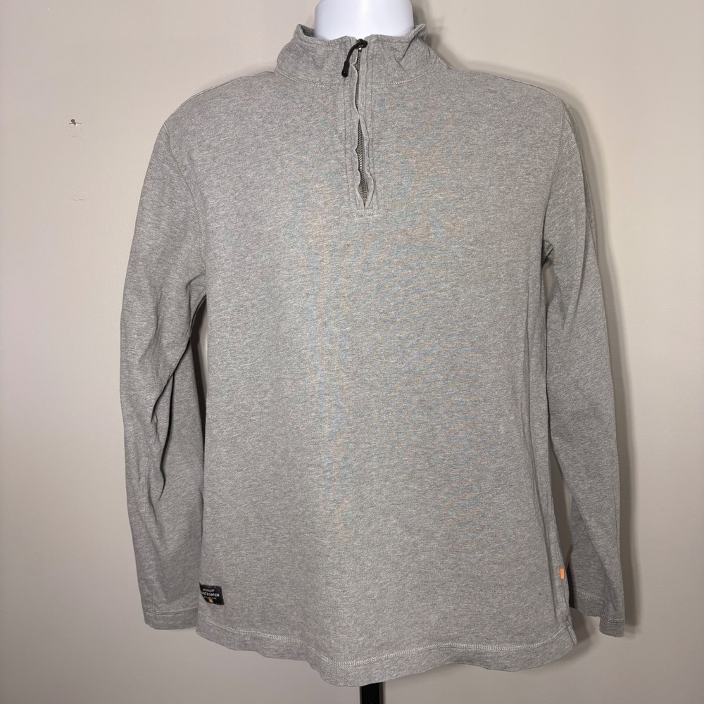 Quiksilver Waterman Collection Mens Medium Gray Quarter Zip Pullover Sweater Top